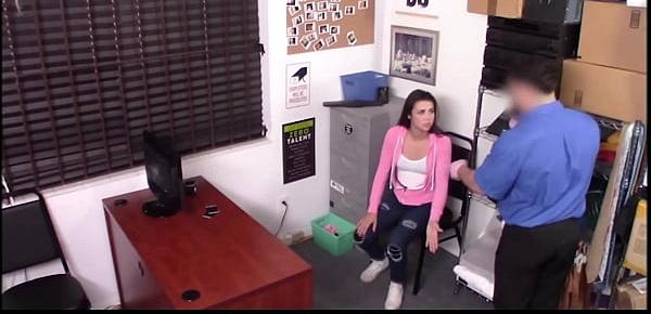  Cute Petite Teen Shoplifter Kylie Rocket Makes Fuck Deal With Officer